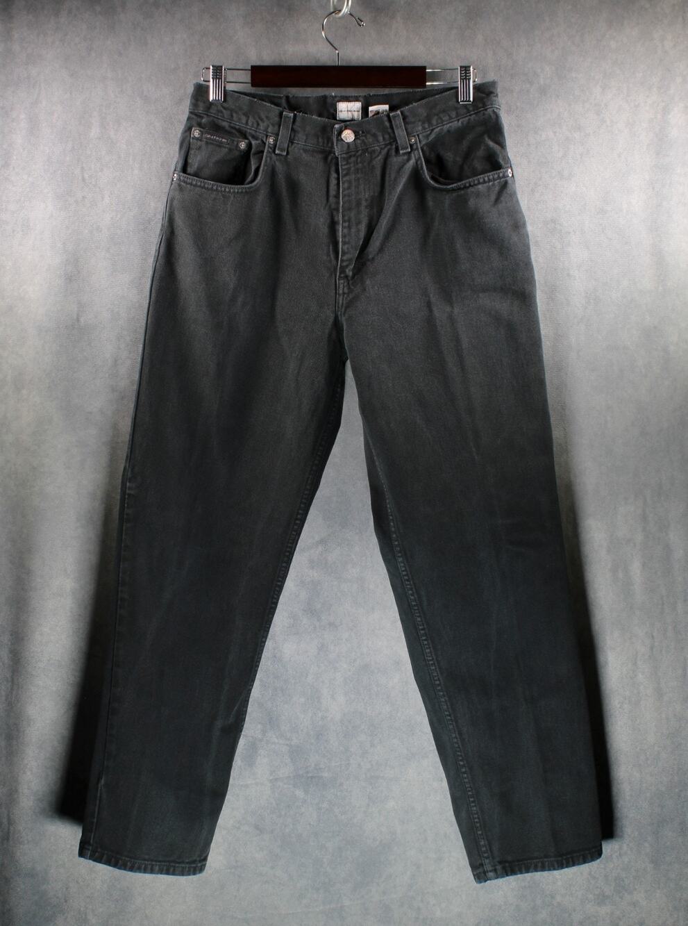 Calvin Klein Jeans Black Denim Easy Fit Pants Mens 33x30 Vintage 90s Y2K